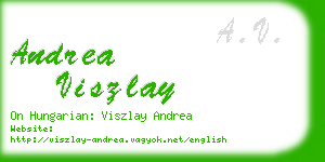 andrea viszlay business card